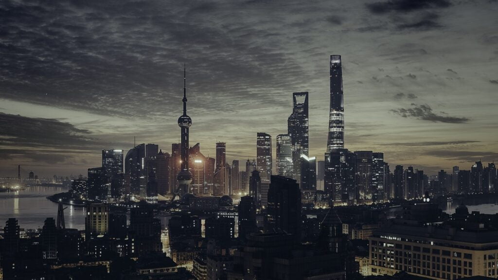 Shanghai Tower in nighttime