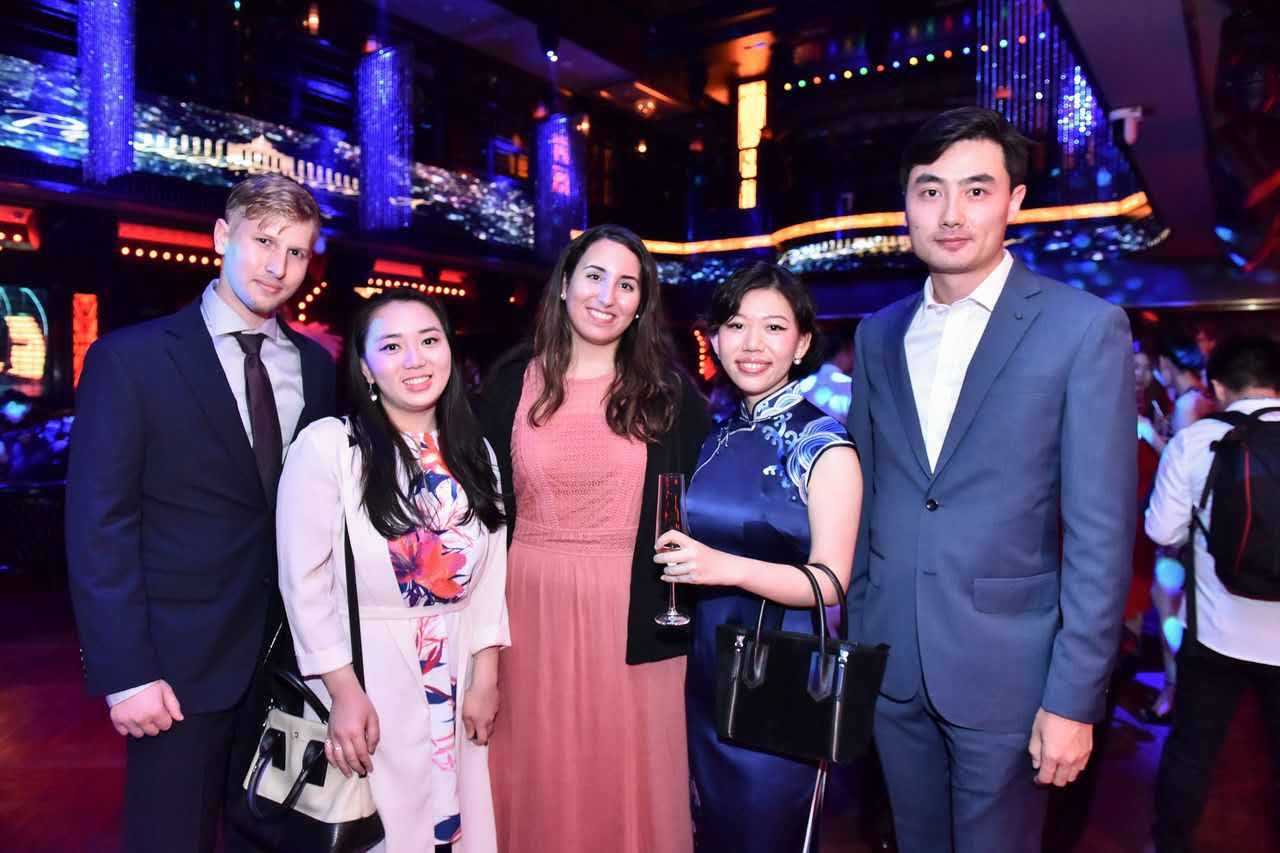 China Interns at a Networking Event